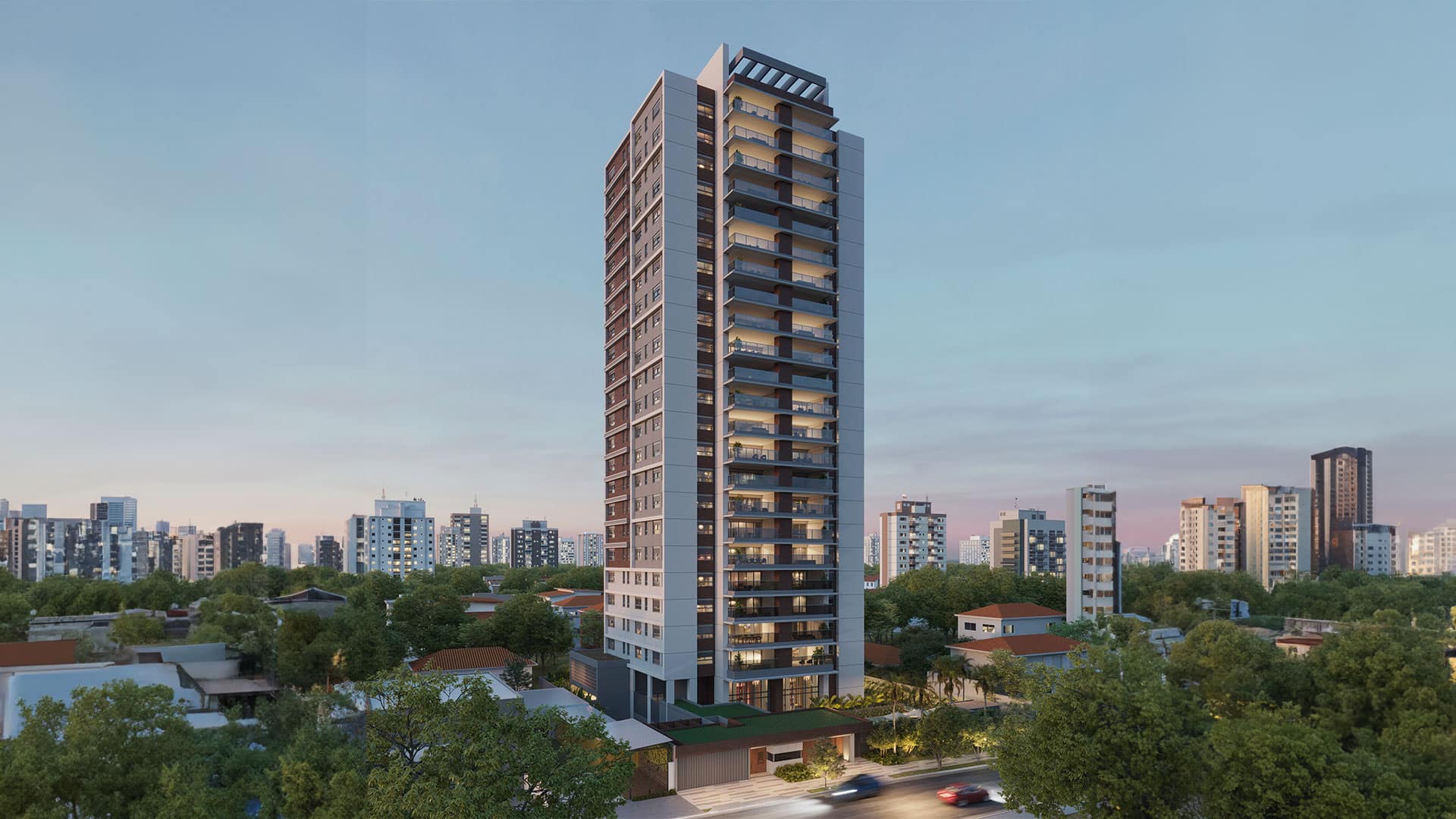 Edson 1400 · fachada à noite